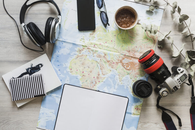 des accessoires pour un voyage