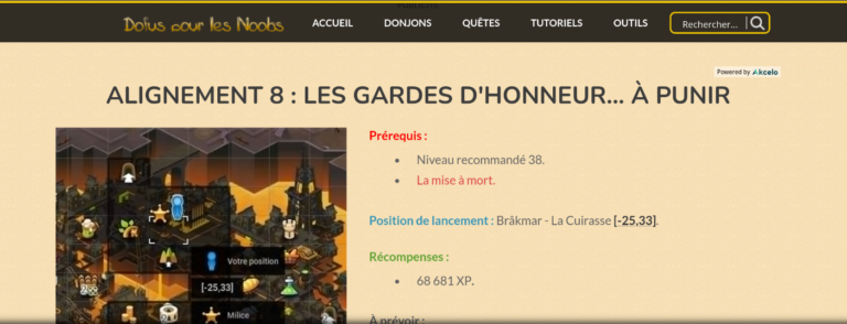 les gardes d'honneur à punir dofus