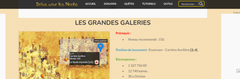 les grandes galeries dofus